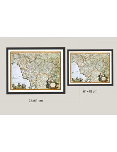 Tailles disponibles carte ancienne Florence 1635
