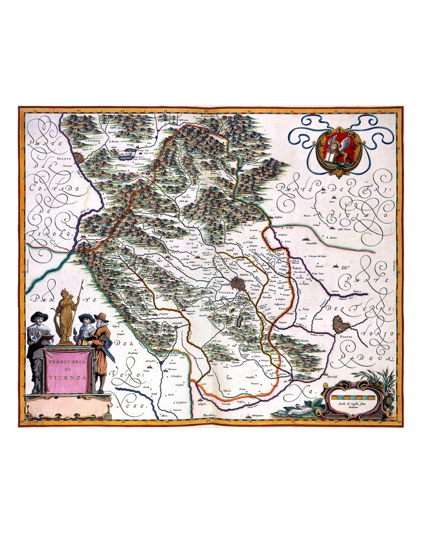 Carte ancienne Vicence Vénétie par Janssonius