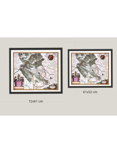 Tailles disponibles carte ancienne Vicence 1640