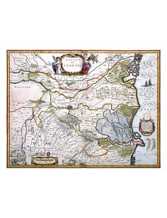 Carte ancienne Ferrare Duché Italie par Janssonius