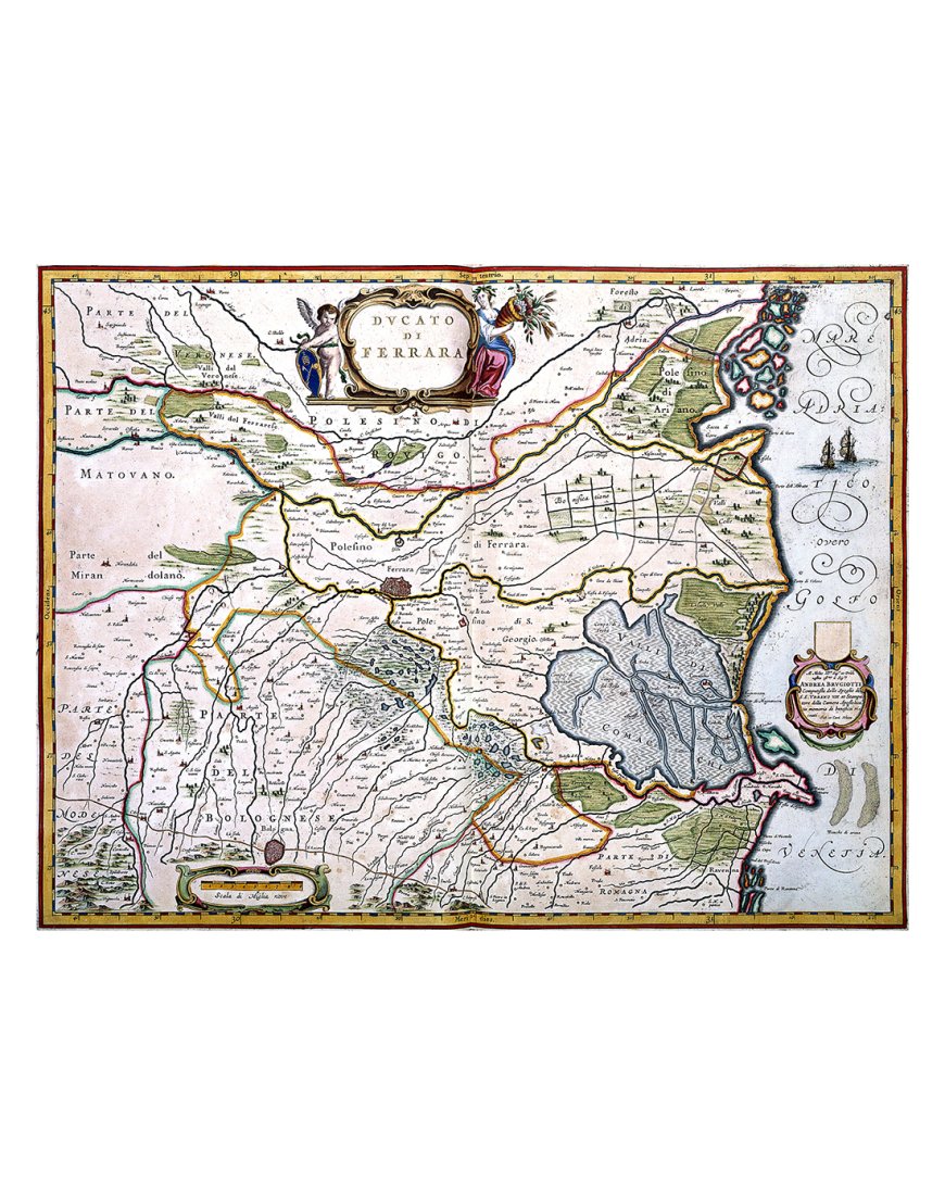 Carte ancienne Ferrare Duché Italie par Janssonius