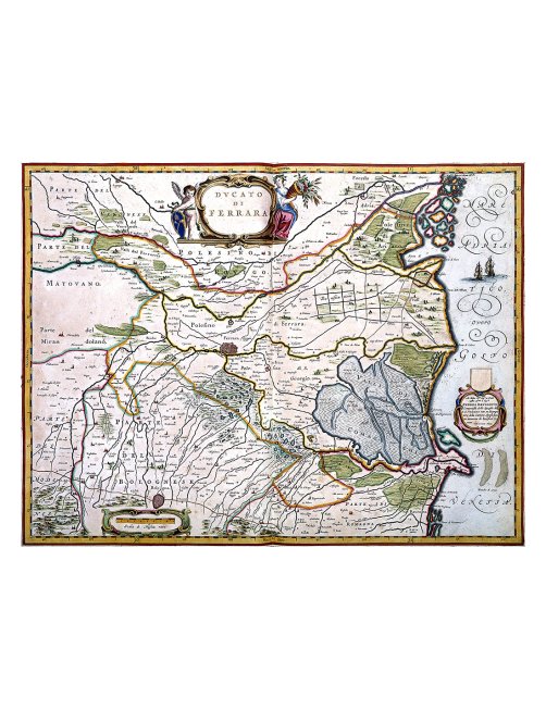 Carte ancienne Ferrare Duché Italie par Janssonius Carte ancienne Ferrare Duché Italie par Janssonius
