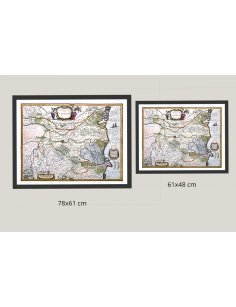 Tailles disponibles carte ancienne Ferrare 1640