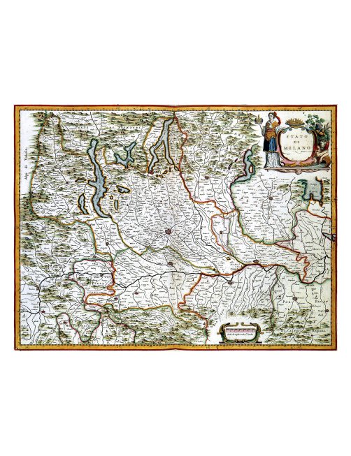 Carte ancienne Milan Duché Lombardie par Janssonius Carte ancienne Milan Duché Lombardie par Janssonius