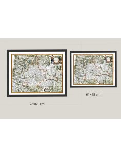 Tailles disponibles carte ancienne Milan 1640