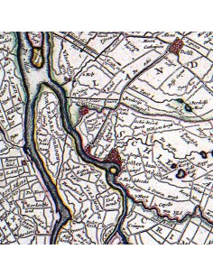 Détail de Rotterdam et Delft sur la carte de Hollande
