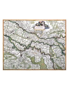 Carte ancienne Gueldre Nimègue Pays-Bas Frederik de Wit