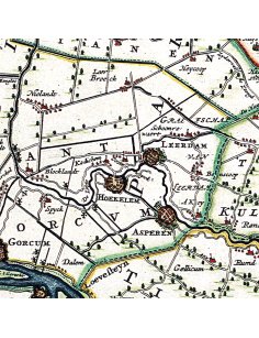 Détail d'Asperen et Leerdam sur la carte de Gueldre