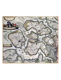 Carte ancienne Comté de Zélande par Nicolaes Visscher