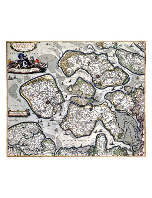 Carte ancienne Comté de Zélande par Nicolaes Visscher Carte ancienne Comté de Zélande par Nicolaes Visscher