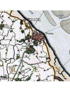 Détail de Veere sur la carte de Walcheren