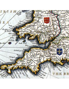 Détail du Pays de Galles sur la carte de Grande-Bretagne