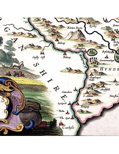 Détail de la région de Cardiff sur la carte