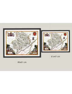 Tailles disponibles carte ancienne Monmouthshire