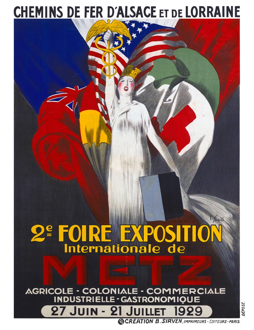 Affiche Chemins de fer Alsace Lorraine - Foire Exposition Metz