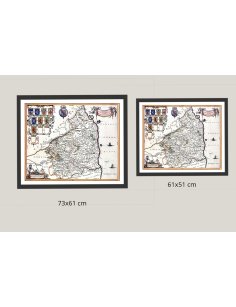 Carte ancienne Northumberland 1645 – présentation des formats 73×61 cm et 61×51 cm