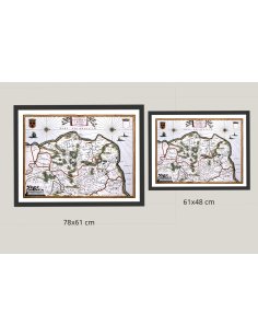 Carte ancienne Boulonnais et Guînes 1631 – présentation des formats 78×61 cm et 61×48 cm