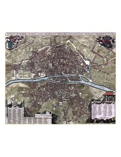 Plan ancien de Paris vers 1700 par Bailleul & Beck – vue complète