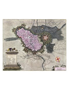 Plan ancien de Lille vers 1700 – Vue complète de la ville fortifiée