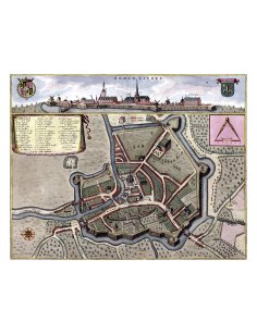 Plan ancien d’Armentières vers 1700 – Vue complète de la ville fortifiée