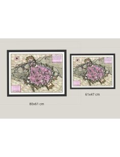 Les deux formats du plan ancien de Valenciennes : 80x61 cm et 61x47 cm.