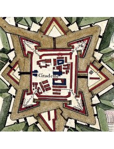 Détail du plan ancien de Cambrai 1700 – Citadelle fortifiée à l’est de la ville