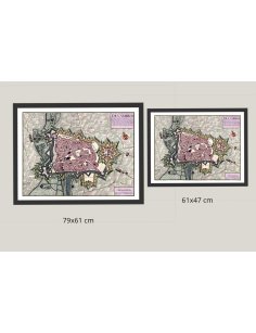 Affichage des deux formats disponibles du plan ancien de Cambrai 1700 : 79×61 cm et 61×47 cm