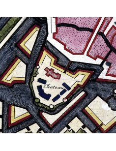Détail du plan ancien de Béthune – Le château et ses fortifications