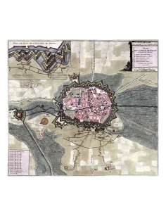Plan ancien de Douai vers 1700 par Beck et Bailleul – vue complète