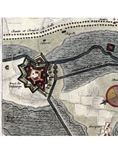 Détail du plan ancien de Douai – fort de l’Escarpe