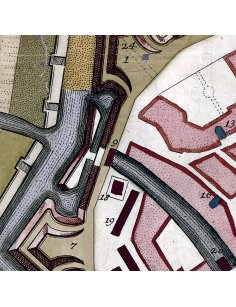 Détail du plan ancien de Maubeuge – écluse d’entrée sur la Sambre