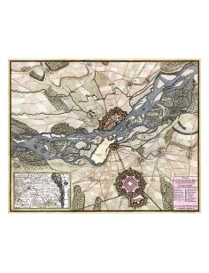 Plan ancien de Neuf-Brisach et Vieux-Brisach vers 1700 – vue complète