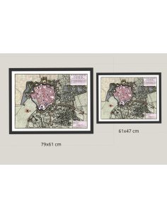 Les deux formats disponibles du plan de Saint-Omer – 79×61 cm et 61×47 cm