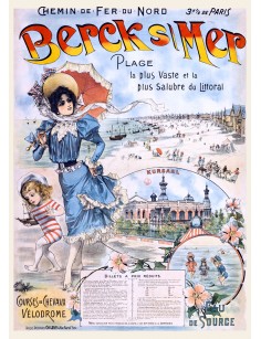Affiche Chemins de fer du Nord - Berck-sur-Mer