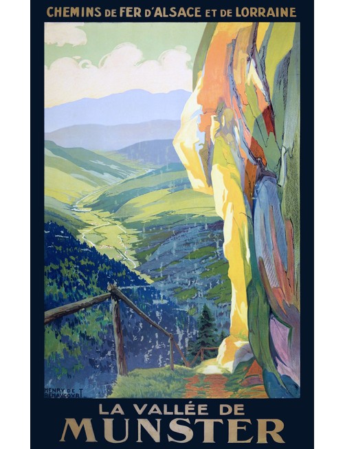 Affiche Chemins de fer Alsace Lorraine - Vallée de Munster