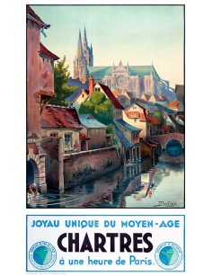 Affiche Chemins de fer de l'Etat - Chartres