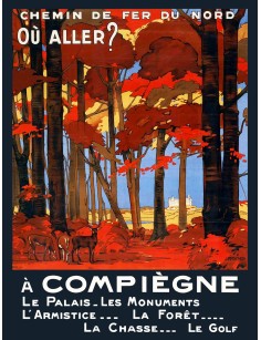 Affiche Chemins de fer du Nord - Compiègne