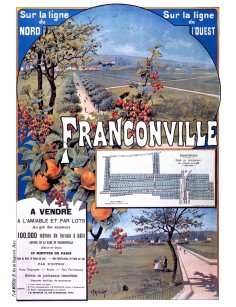 Affiche Chemins de fer du Nord et de l'Ouest - Franconville