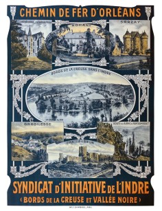 Affiche Chemins de fer d'Orléans - Bords de la Creuse