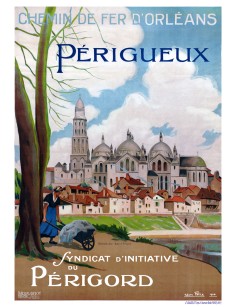 Affiche Chemins de fer Orléans - Périgueux Périgord