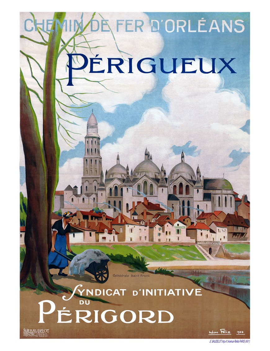 Affiche Chemins de fer Orléans - Périgueux Périgord