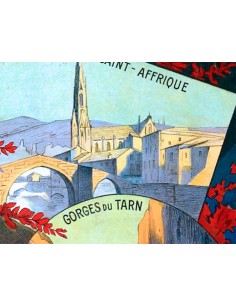 Affiche Chemins de fer Orléans - Rodez Gorges du Tarn