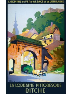 Affiche vintage – Bitche, Lorraine pittoresque – Chemins de fer d’Alsace et de Lorraine