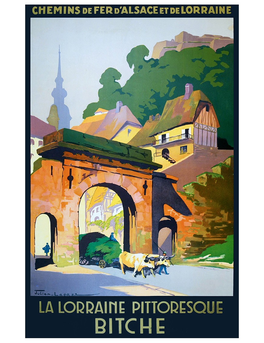 Affiche vintage – Bitche, Lorraine pittoresque – Chemins de fer d’Alsace et de Lorraine