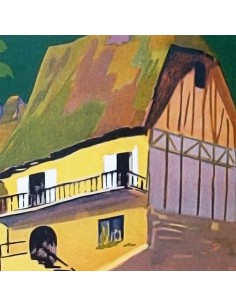 Détail de l’affiche – porte fortifiée et maisons typiques à Bitche