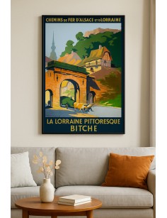 Affiche décorative Bitche – ambiance intérieure vintage ou patrimoniale
