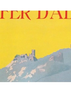 Château sur fond de montagne en Alsace – extrait d’affiche vintage ferroviaire