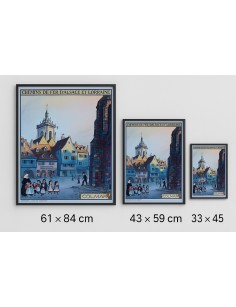 Comparaison des trois tailles de l’affiche vintage « Colmar » – 61×84 cm, 43×59 cm et 33×45 cm