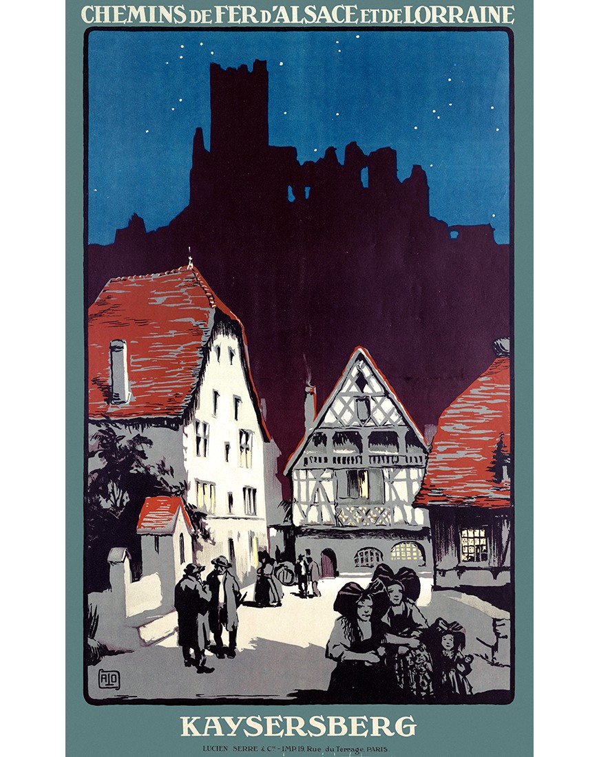 Affiche vintage Chemins de fer d’Alsace et de Lorraine – Kaysersberg