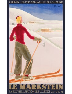 Affiche vintage – Chemins de fer d’Alsace et de Lorraine – Le Markstein